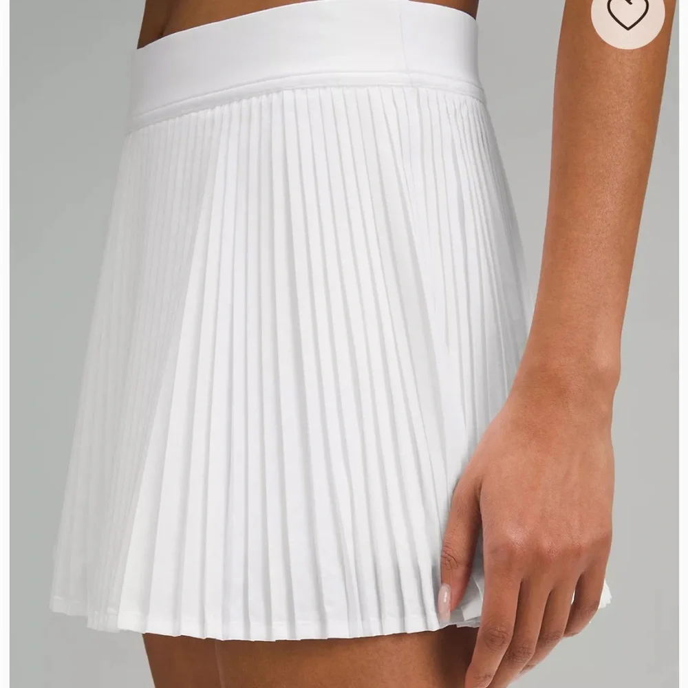 lululemon athletica White Pleated Tennis Skort